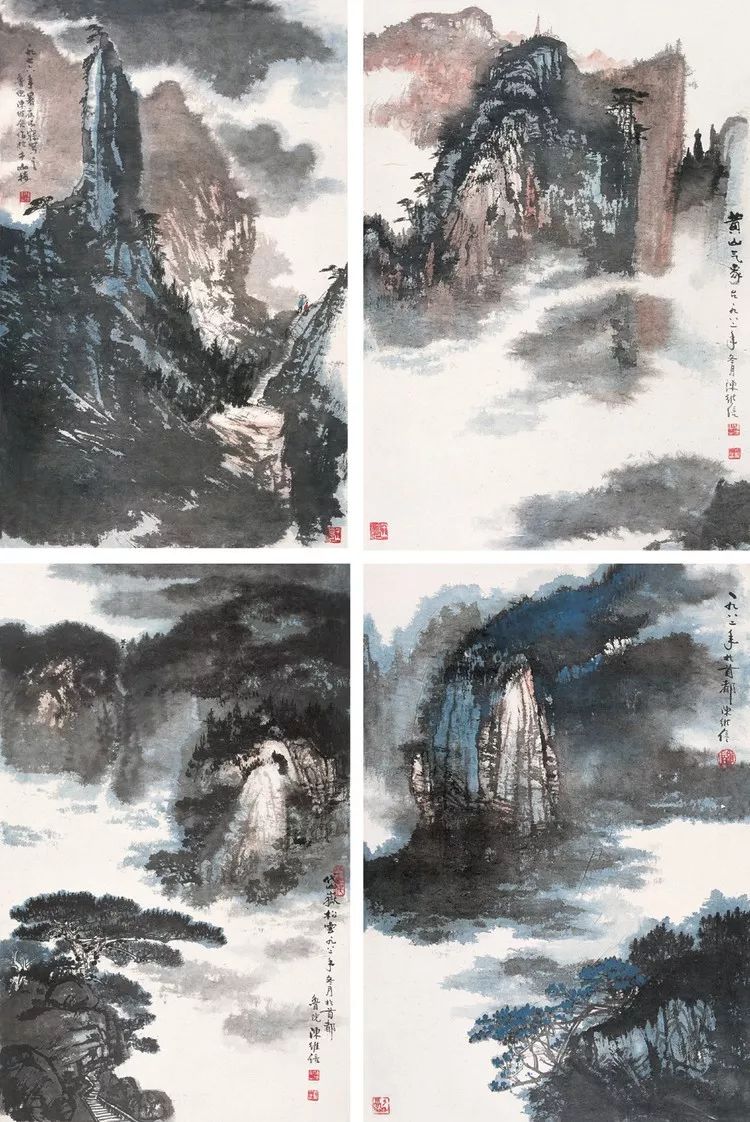 陈继儒山水画作品欣赏,陈良宗山水画作品欣赏