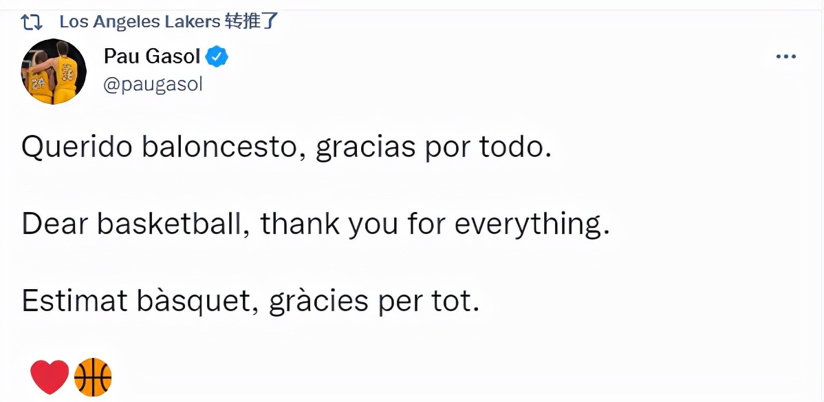 加索尔在湖人退役,加索尔退役后的湖人