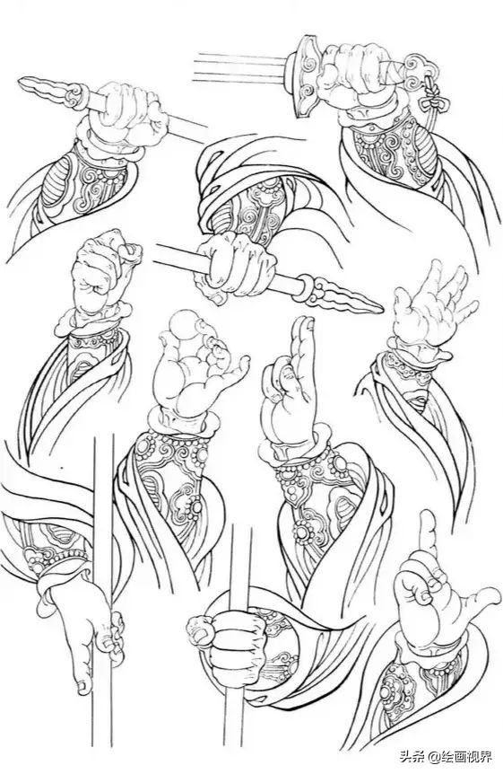 古代武将人物骑马白描图画,古代武将人物画白描图片