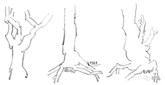 6-12岁儿童风景速写课程入门网课,风景速写临摹图片高清树和房子