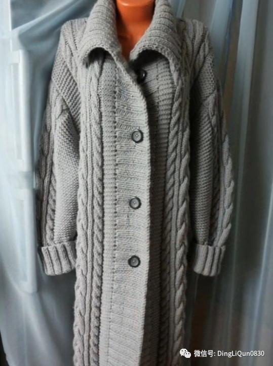 春秋针织女装长款开衫外套,加肥加大针织开衫外套长款