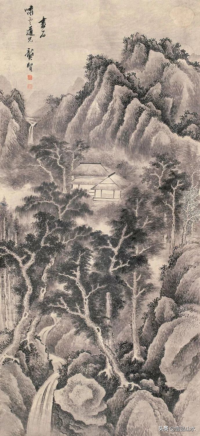 最真实的国画山水画,当代国画山水中的点景人物