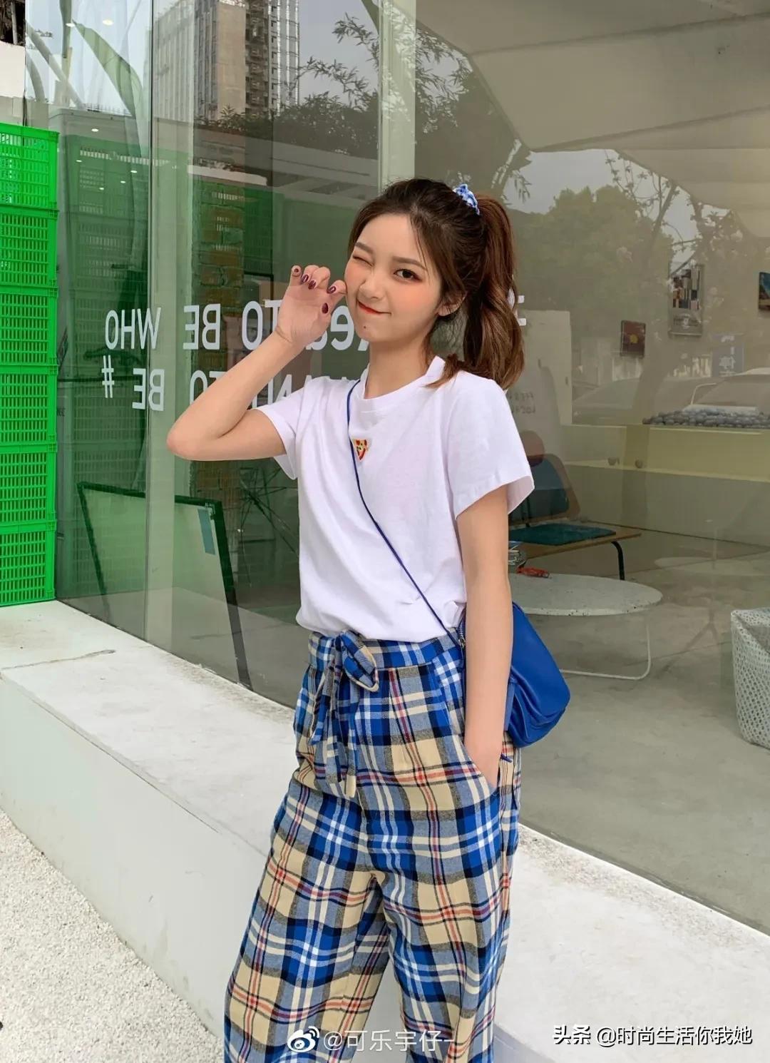 小个子穿搭145-150高腰裤子,小个子穿搭150高腰上衣