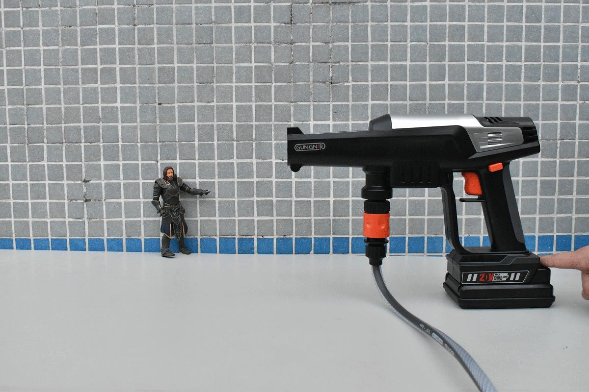 省电家用亿力锂电洗车机,亿力洗车专用水枪电池