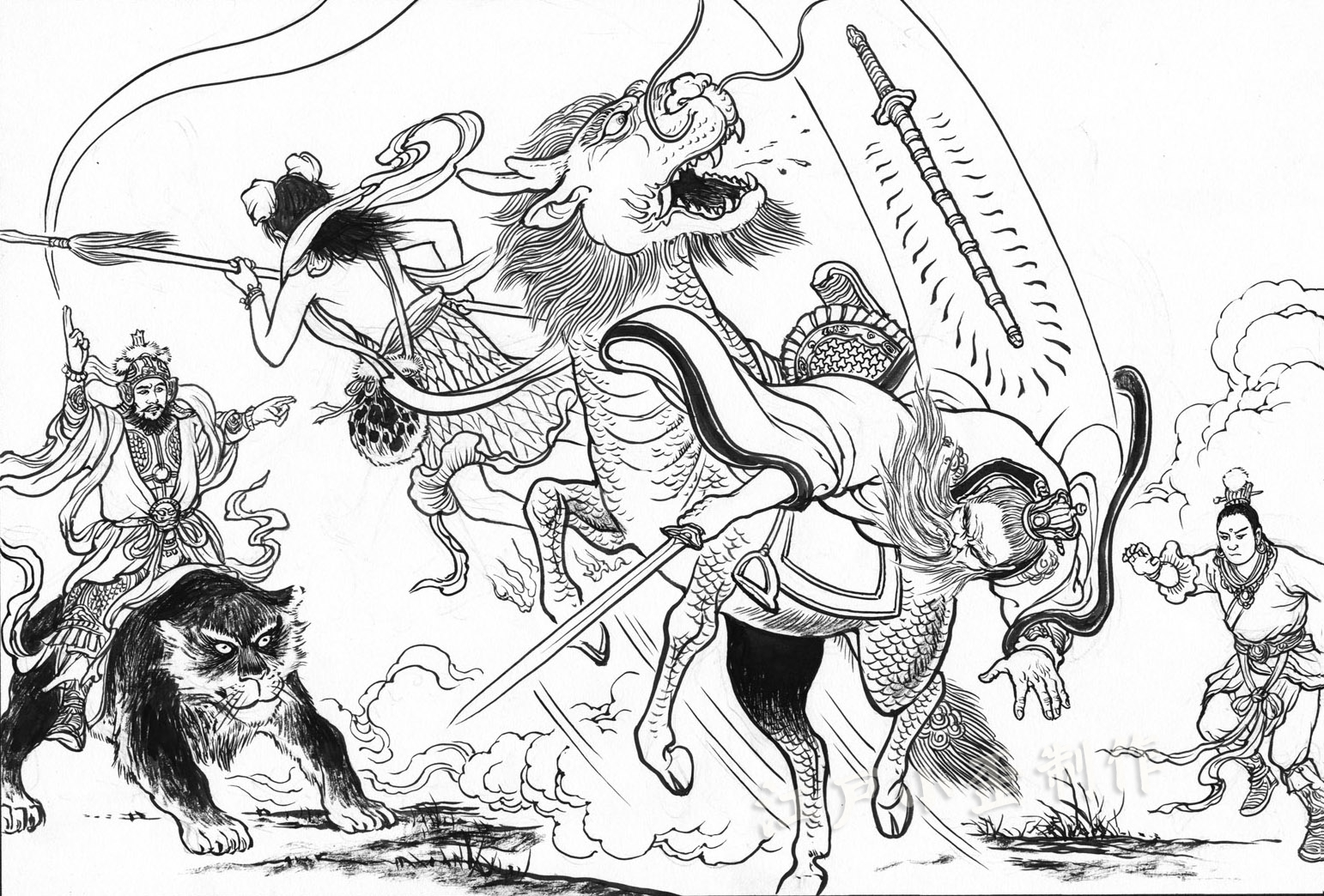 武财神赵公明的图片,赵公明财神爷的神话故事