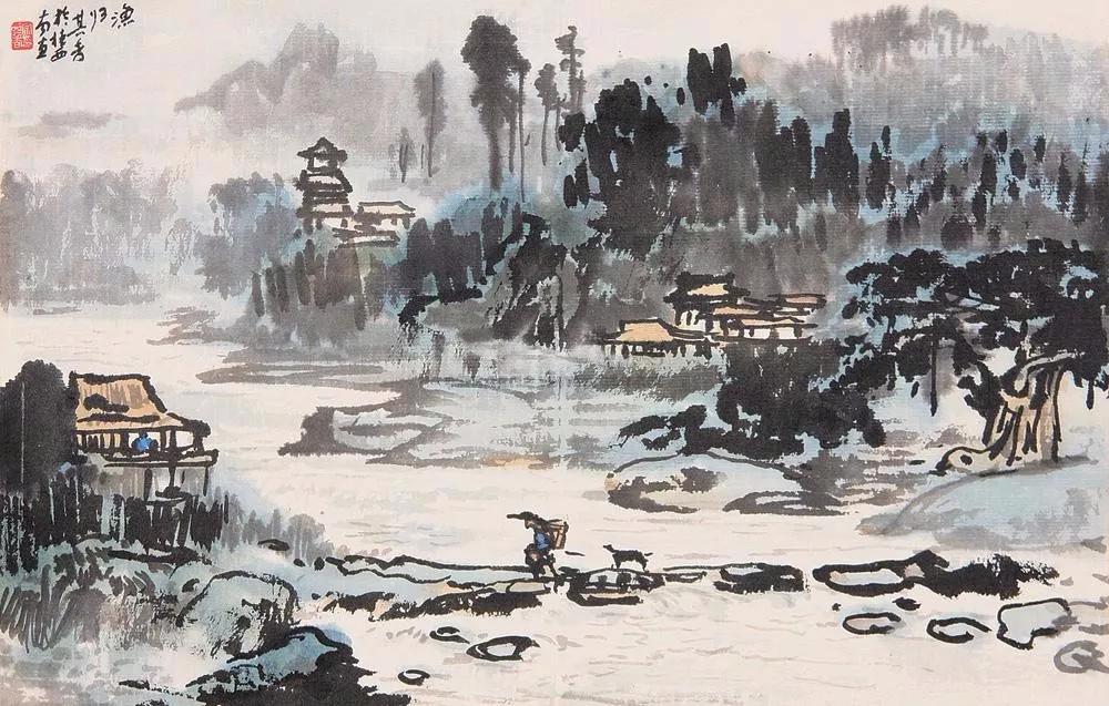 水墨画夜景欣赏,画夜景最好的中国画