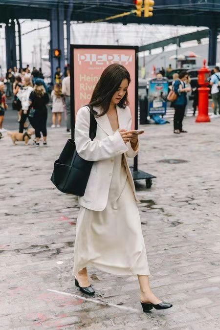 气质高级感连衣裙搭西装套装,西装连衣裙气质高级感搭配外套