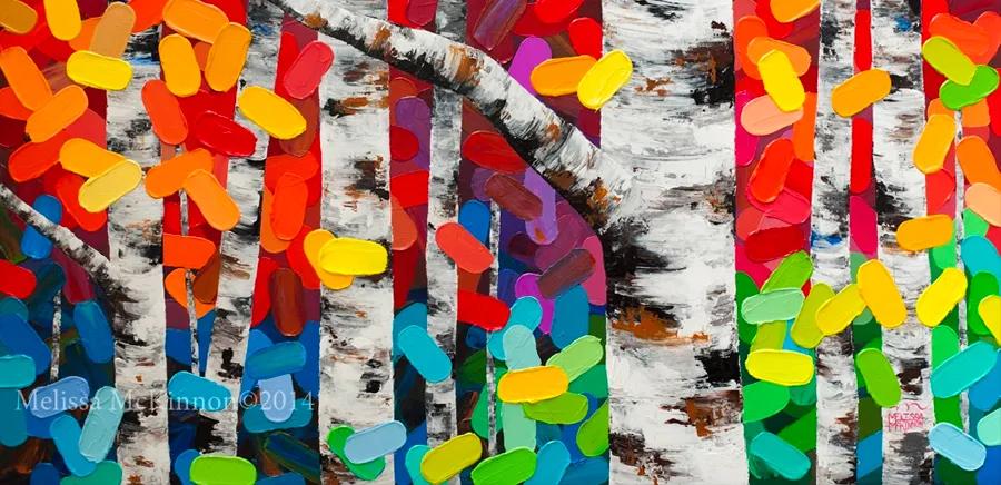 丙烯颜料绘画初学者风景画,丙烯画风景颜料简单