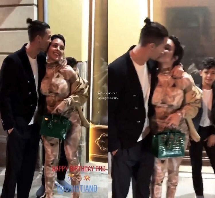 c罗为什么和乔治娜一起收心了,c罗和女友乔治娜亲吻