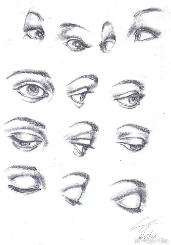 简笔画古风眼睛100种画法,古风眼睛100种画法简单