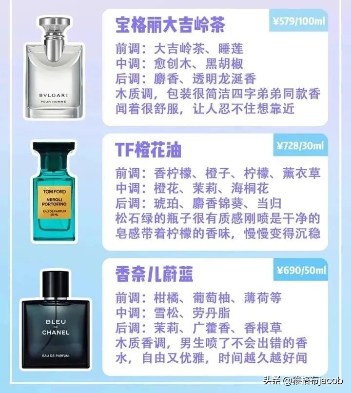 jomalone香水推荐男生,爱马仕尼罗河花园香水适合男生吗