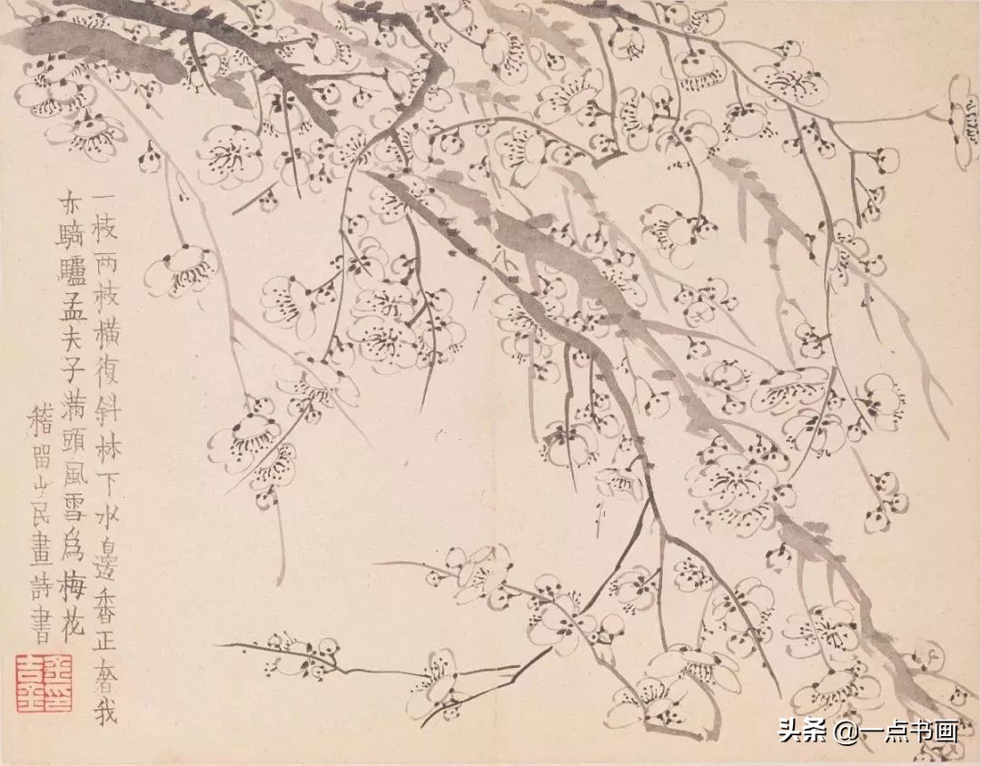 清代山水花鸟画家名单,清代画家朱耷的花鸟画画得很简练