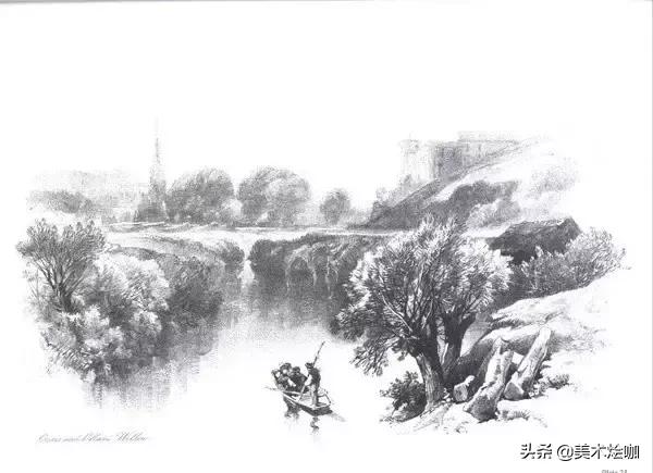 静物素描风景图临摹,简单又好画的彩铅素描风景图