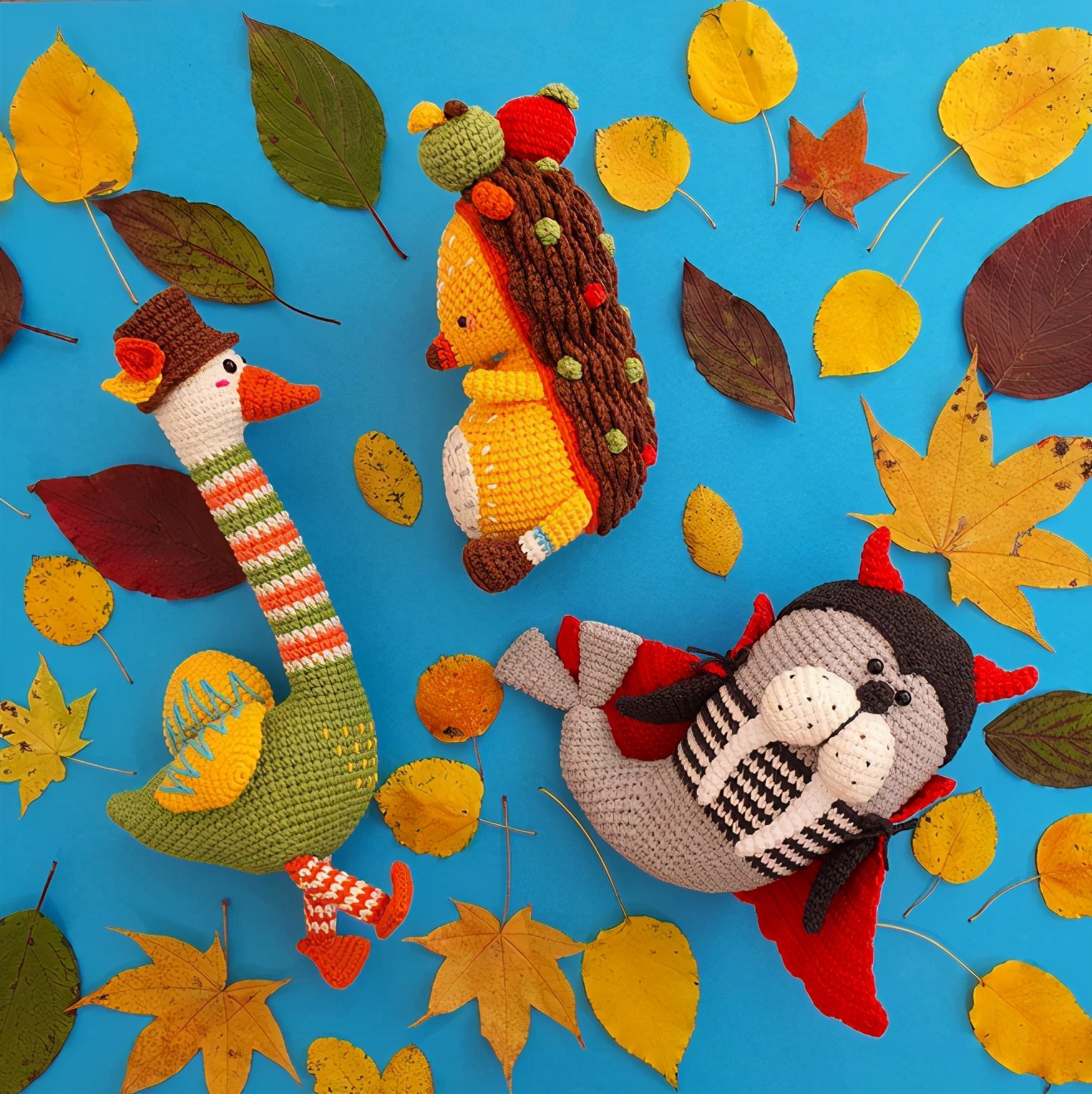 纯毛线钩织小玩意,最火毛线钩织