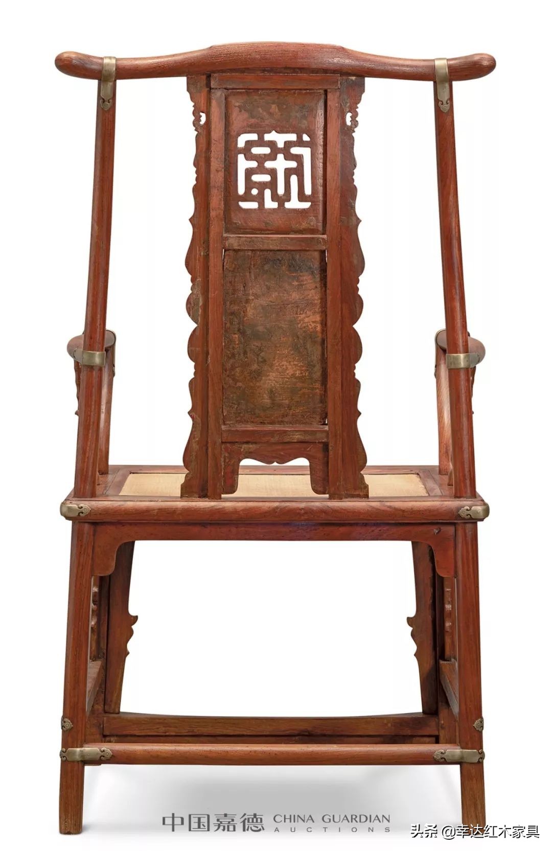 费立哲黄花梨官帽椅,明末清初黄花梨南官帽椅拍卖