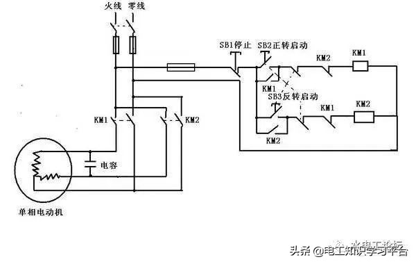 交流接触器正反转接线图步骤详解,怎样接交流接触器控制电机正反转