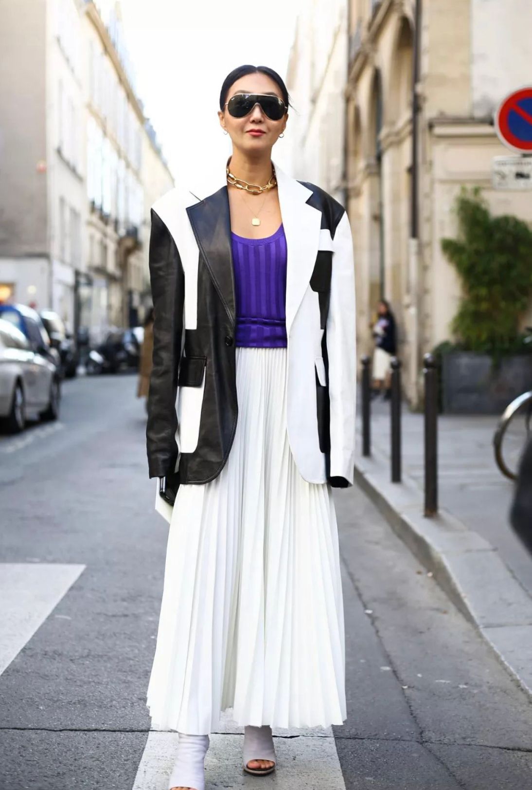 百褶裙西装外套搭配学院风,长款百褶裙搭配大衣怎么穿