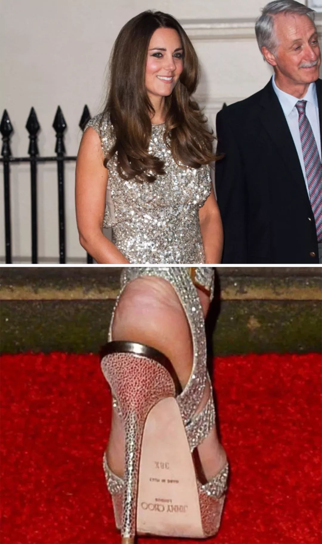 为减少高跟鞋磨脚，凯特为自己准备3个尺码，梅根直接用棉花塞脚