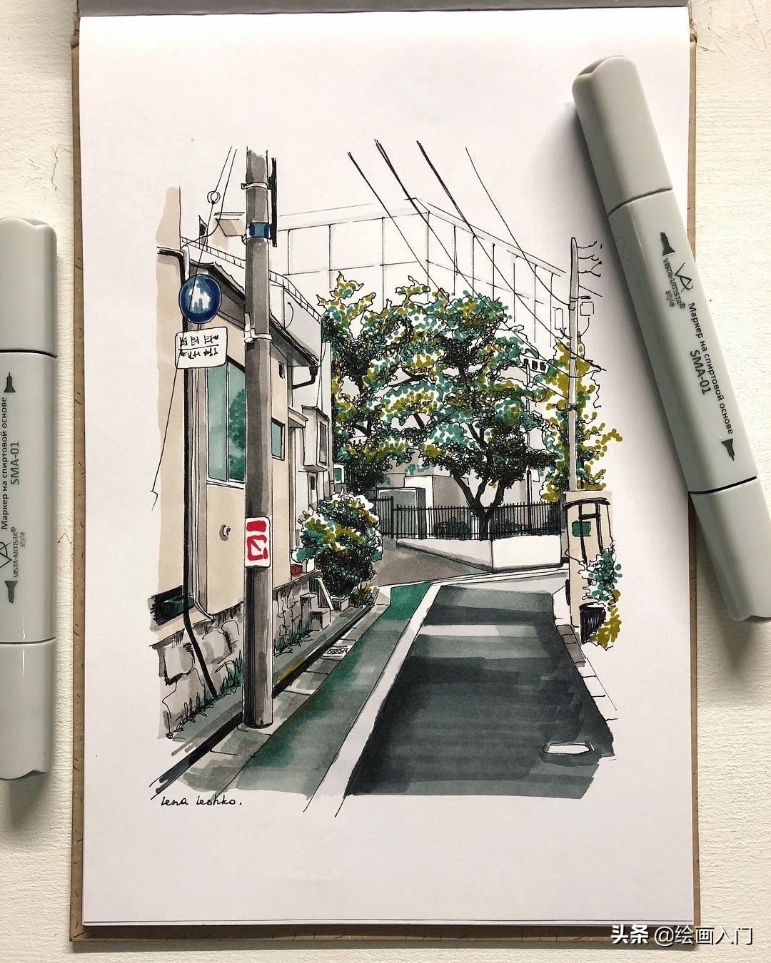 速写马克笔上色好还是水彩上色好,touchmark马克笔速写