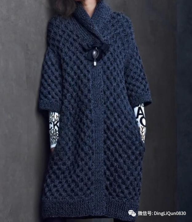 春秋针织女装长款开衫外套,加肥加大针织开衫外套长款