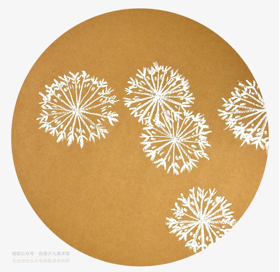 儿童画教程｜油水分离趣味课程《飞呀飞呀，毛茸茸的蒲公英》