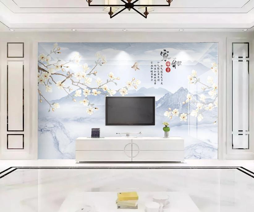 现代简约装修风格石材电视背景墙,石材瓷砖背景墙效果