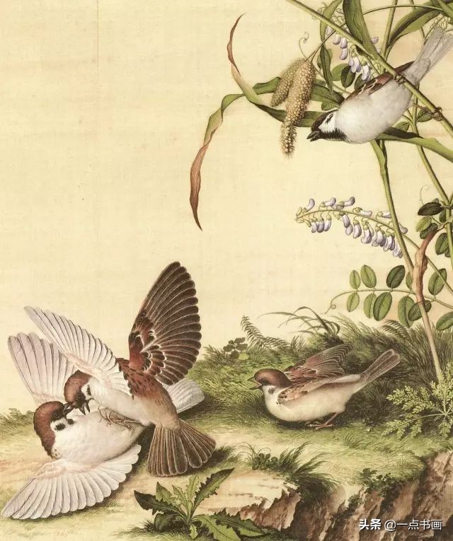 清代山水花鸟画家名单,清代画家朱耷的花鸟画画得很简练