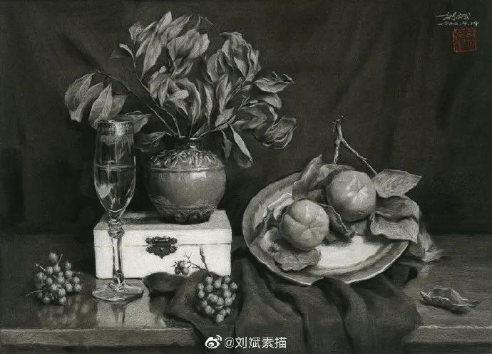 刘斌素描技法用的绘画材料,刘斌素描用的什么笔