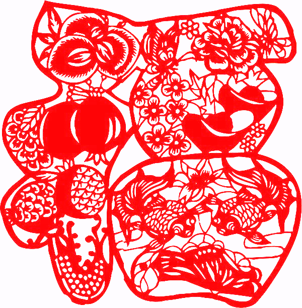 剪纸窗花儿童手工,民俗剪纸图案大全