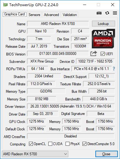 讯景rx5700战狼版相当于什么显卡,讯景rx580黑狼版相当于什么显卡