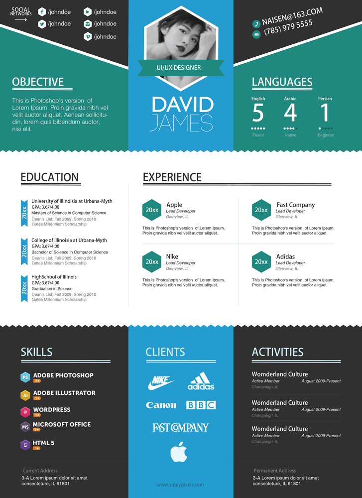 设计师个人简历工作经验模板,设计师简历个人简介模板