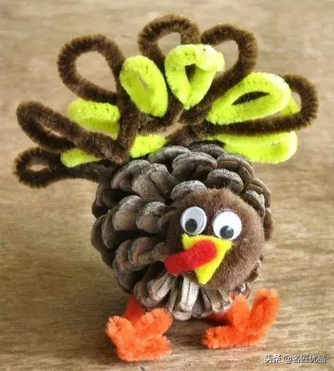 松塔创意手工实用又好看,松塔创意手工动物