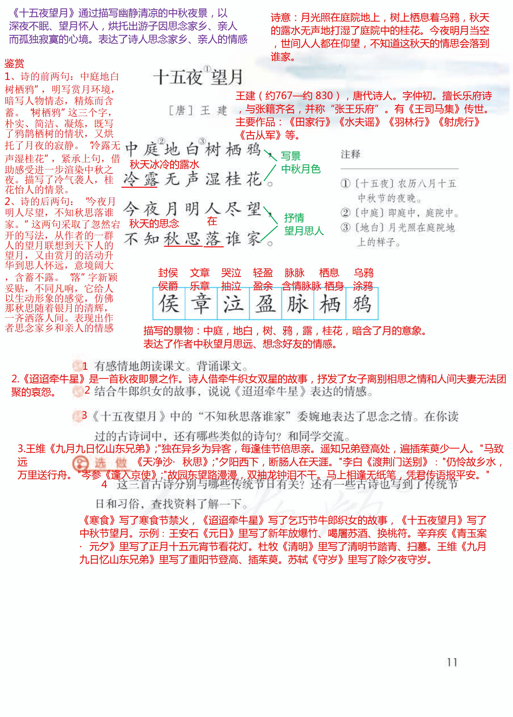 六年级下册第三课古诗三首的生字,六年级下册第三课古诗三首诗意
