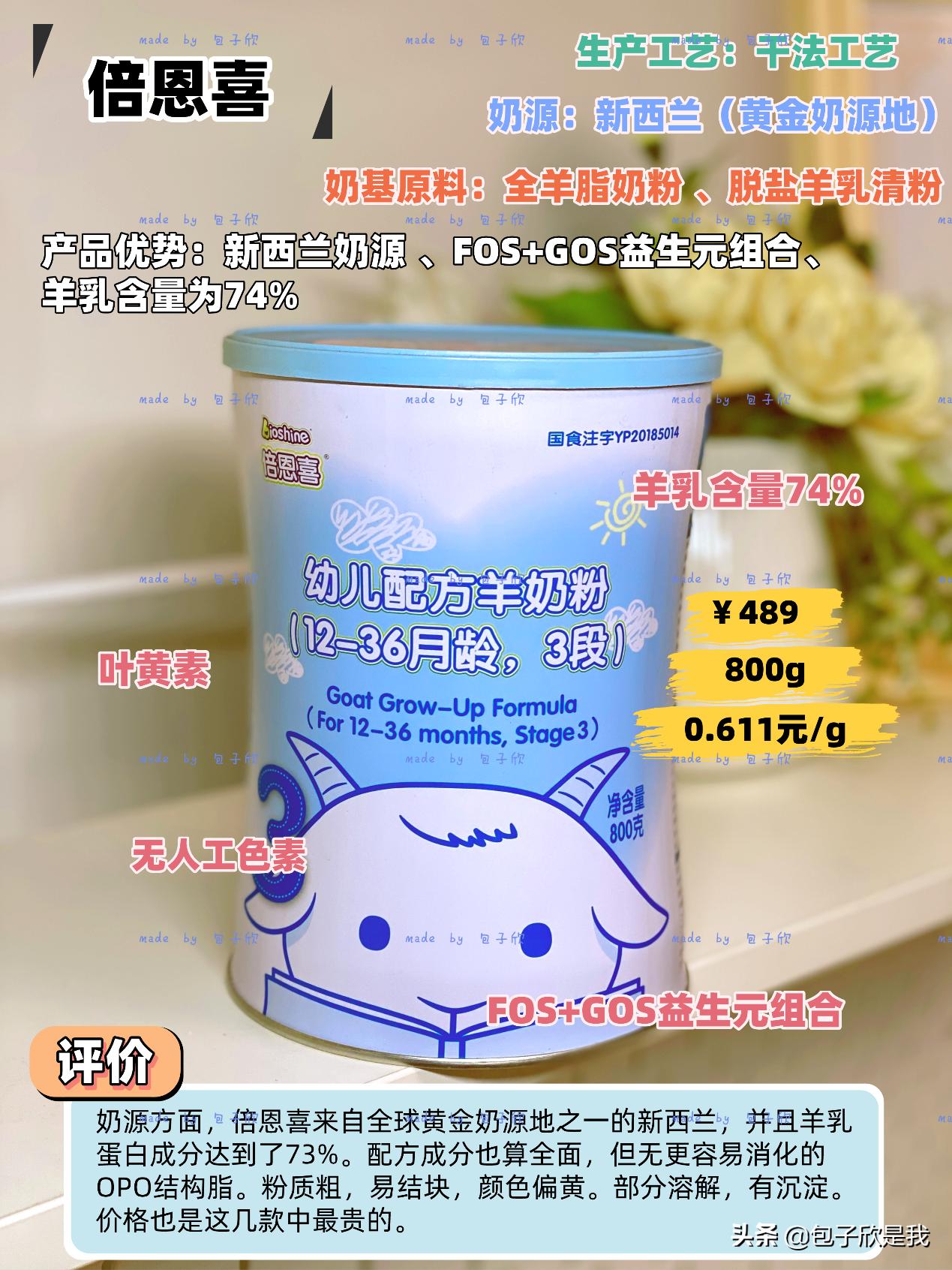 9款热门羊奶粉测评,测评五款热门羊奶粉