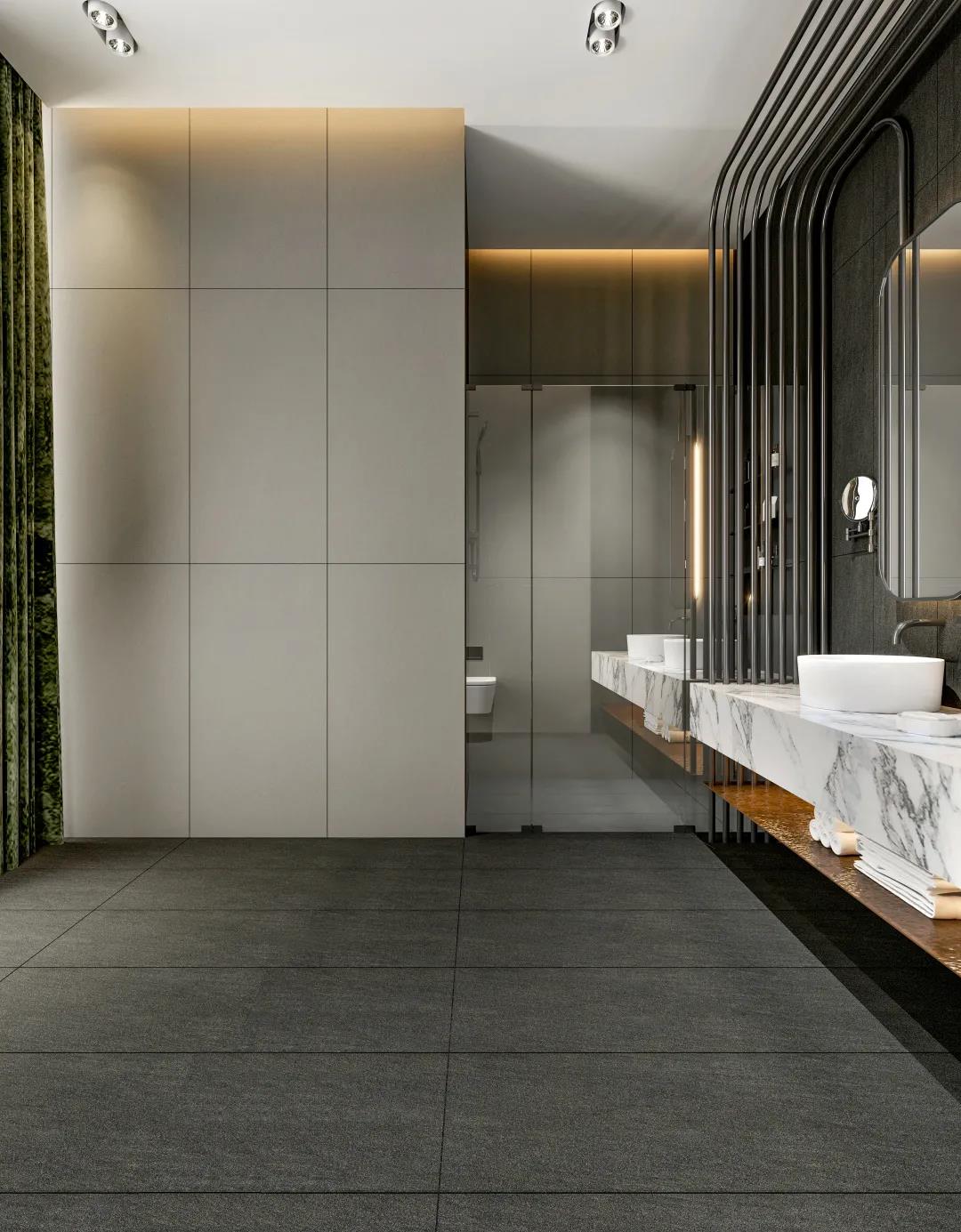 卫生间地面铺什么瓷砖好看又实用,卫生间小选什么样的瓷砖美观