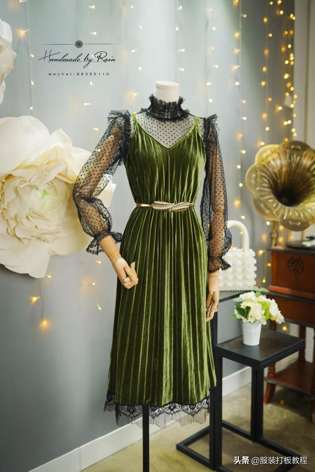 新款蕾丝网纱高领打底衫,蕾丝打底衫裁剪方法教程