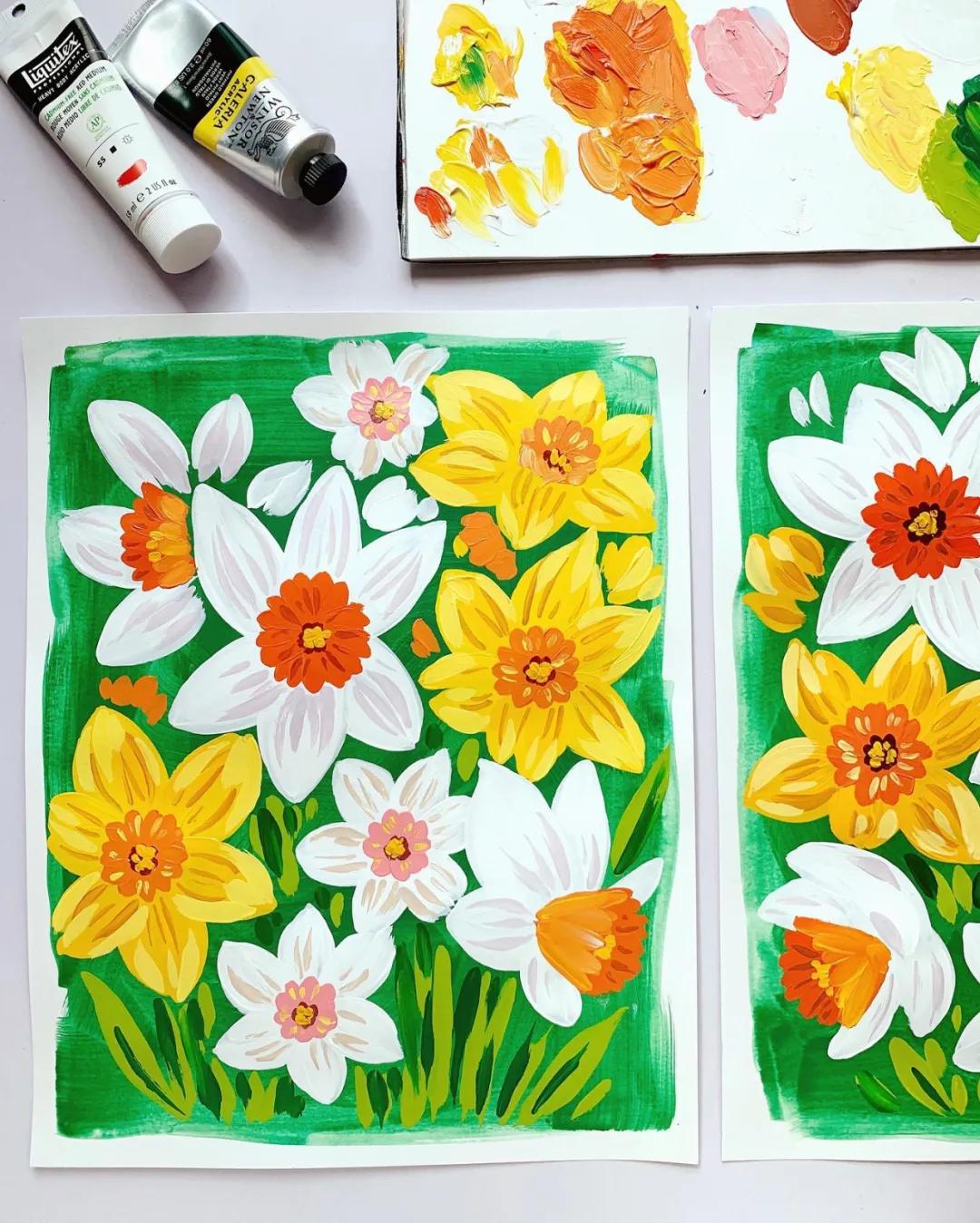 美术创意画幼儿丙烯平涂画,丙烯平涂的正确方法图解