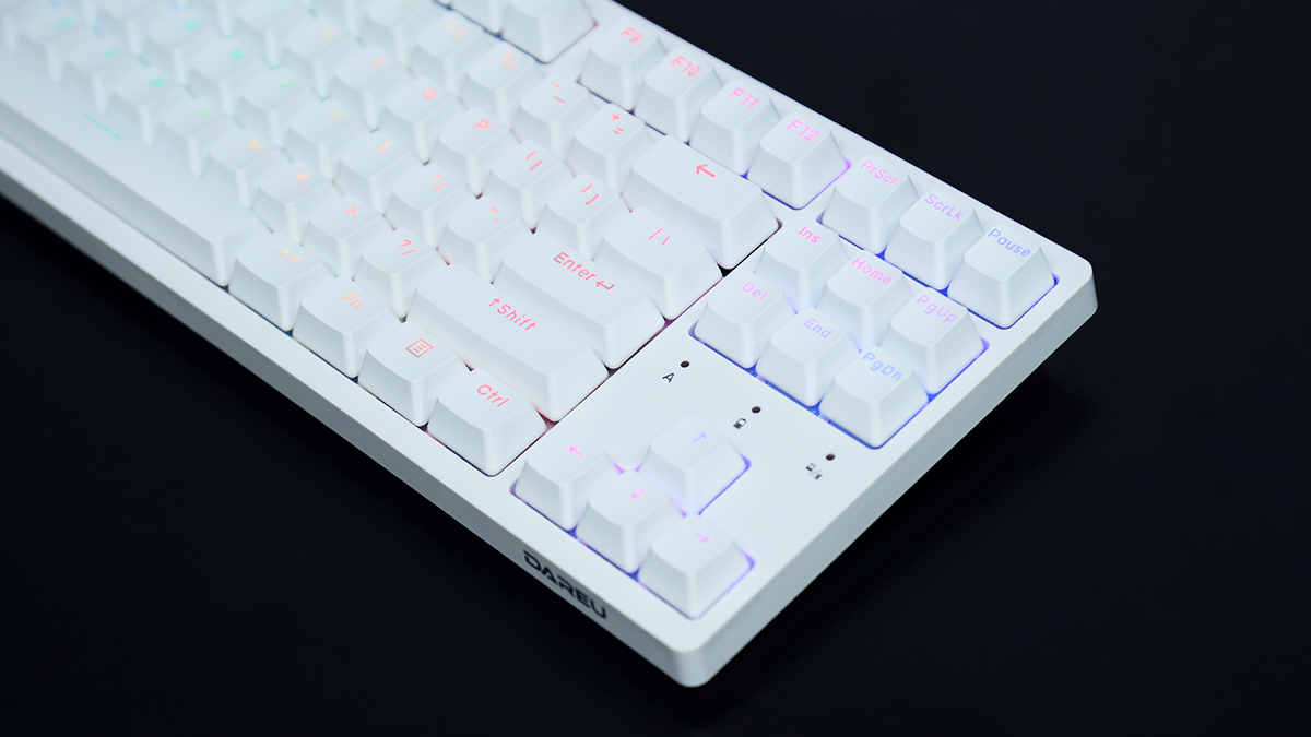 达尔优a87天空轴键盘整体图片,达尔优键盘a87pro买哪款好