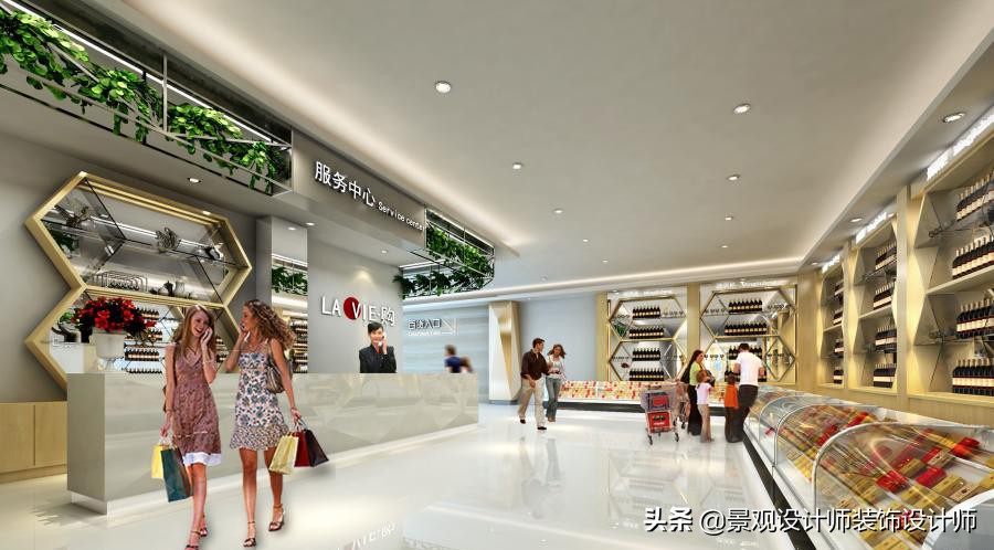 商场店铺设计案例图纸,超市设计图解大全