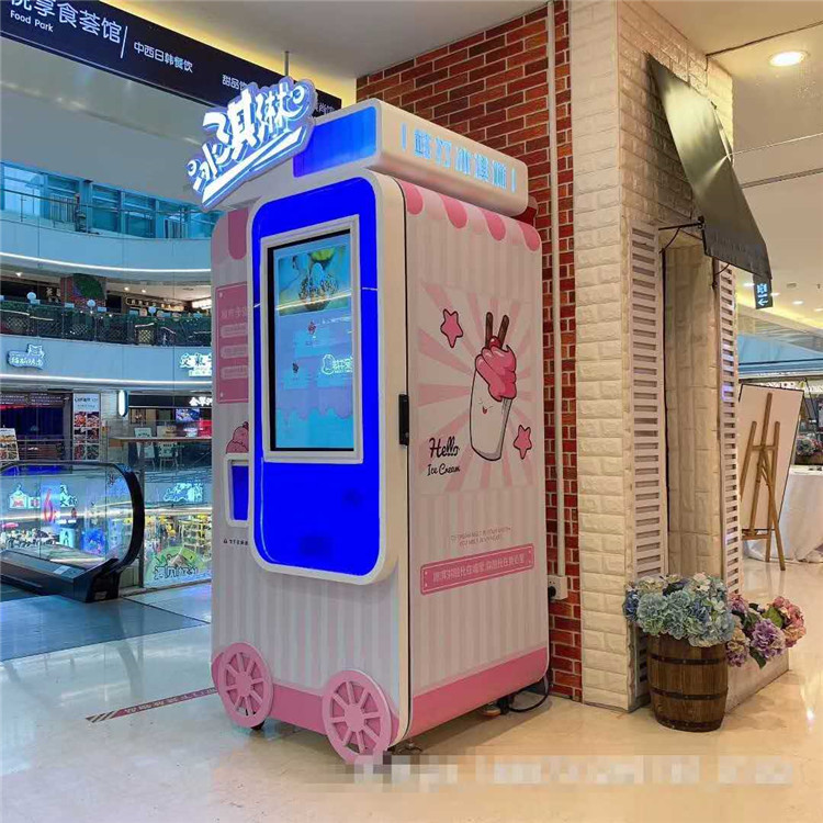 六加科技冰淇淋自动售货机重量,六加科技无人智能冰淇淋机营销