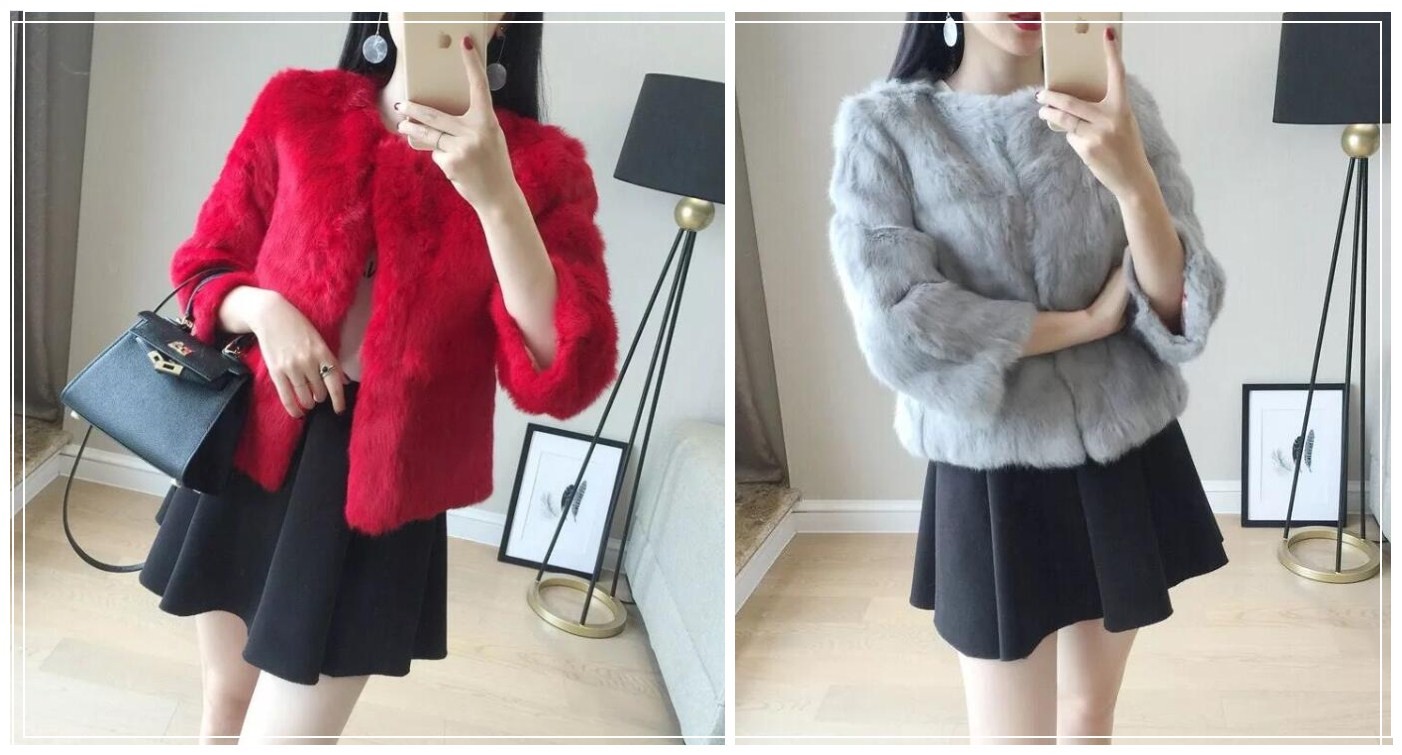 小皮草外套短款搭配气质,短款皮草羽绒服怎么搭配