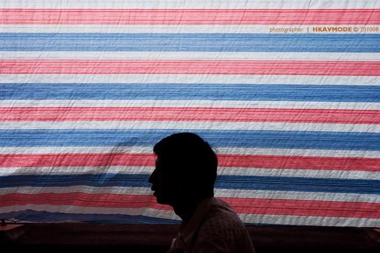 香港红白蓝条纹袋,香港红白条纹袋