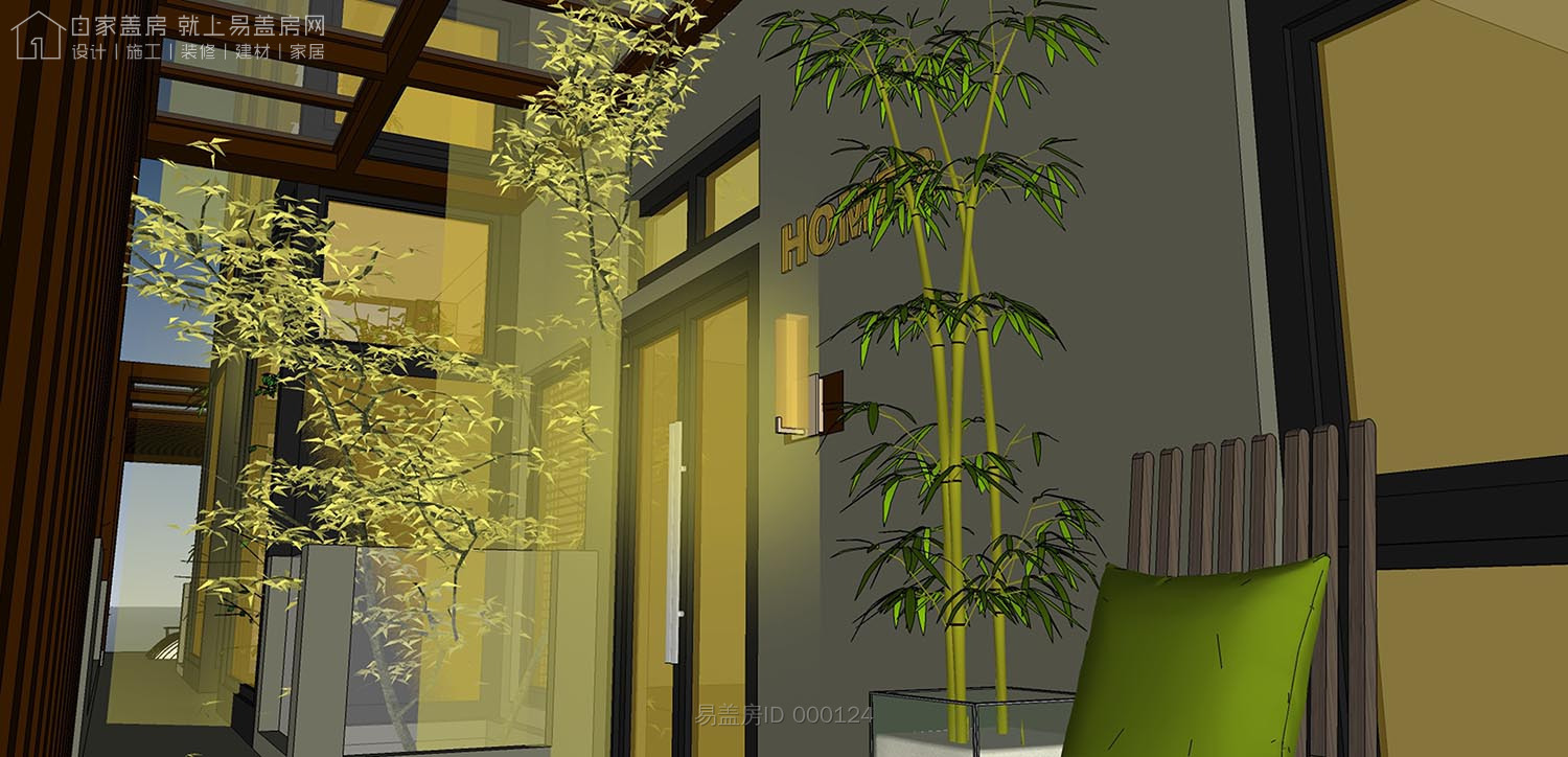 二层农村别墅带阳光房现代简约,农村二层带阳光房别墅效果图