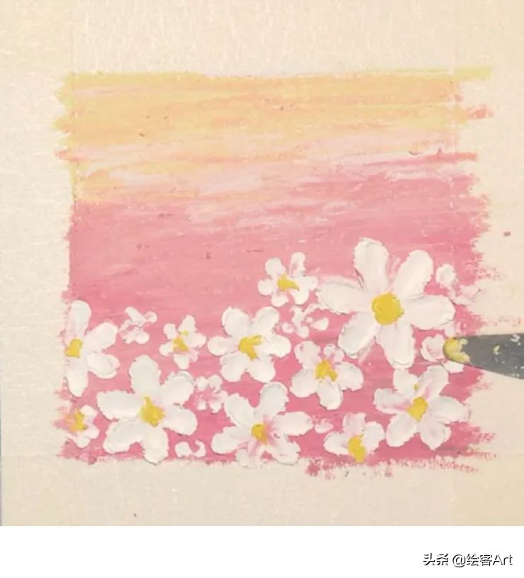 怎么用油画棒画好看的花海简单的,怎么用油画棒和刮刀画出一幅花海