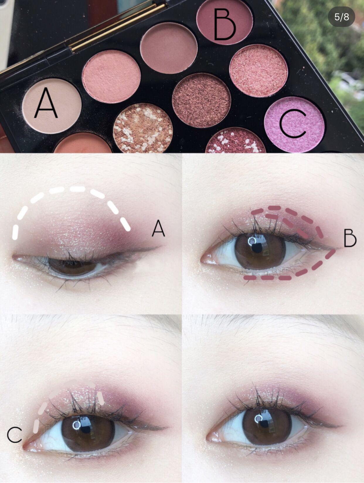 单眼皮眼妆教程干净高级无眼影,韩式眼妆单眼皮眼妆视频教程