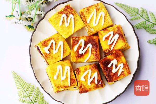 紫薯西多士做法空气炸锅,紫薯西多士烤箱