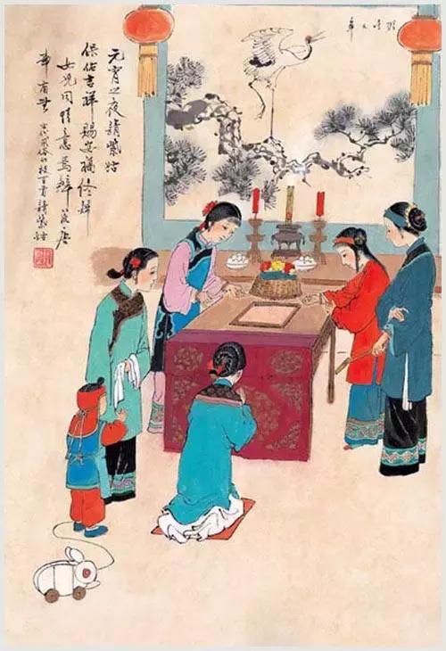 100首诗词100张风俗图太美了,100幅中国古风俗画