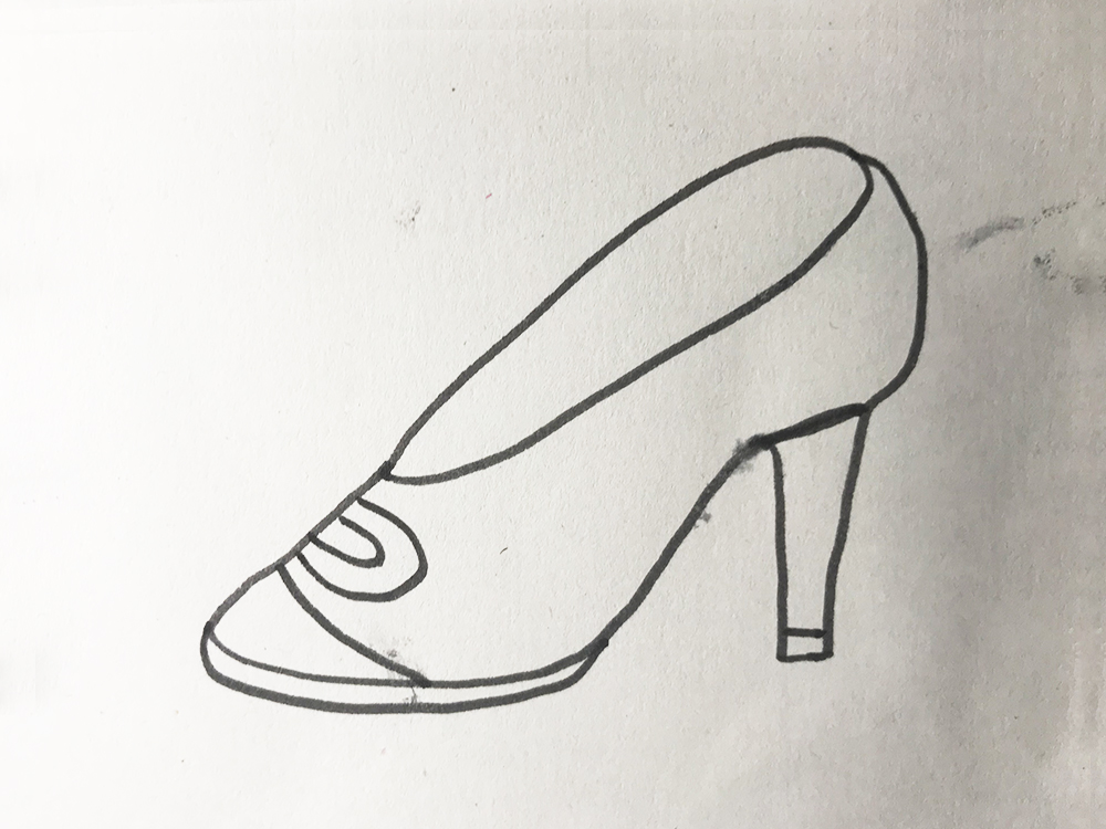 高跟鞋简笔画简单又好看,图画高跟鞋简笔画彩色