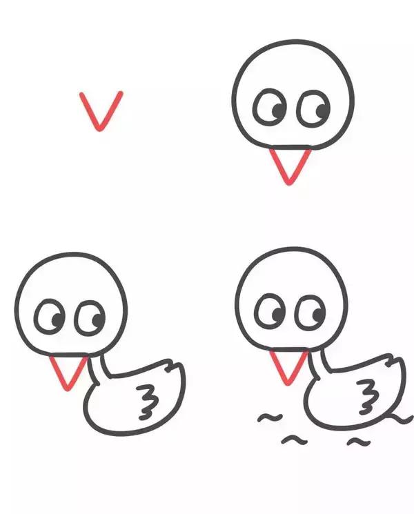 字母动物简笔画,字母变动物简笔画