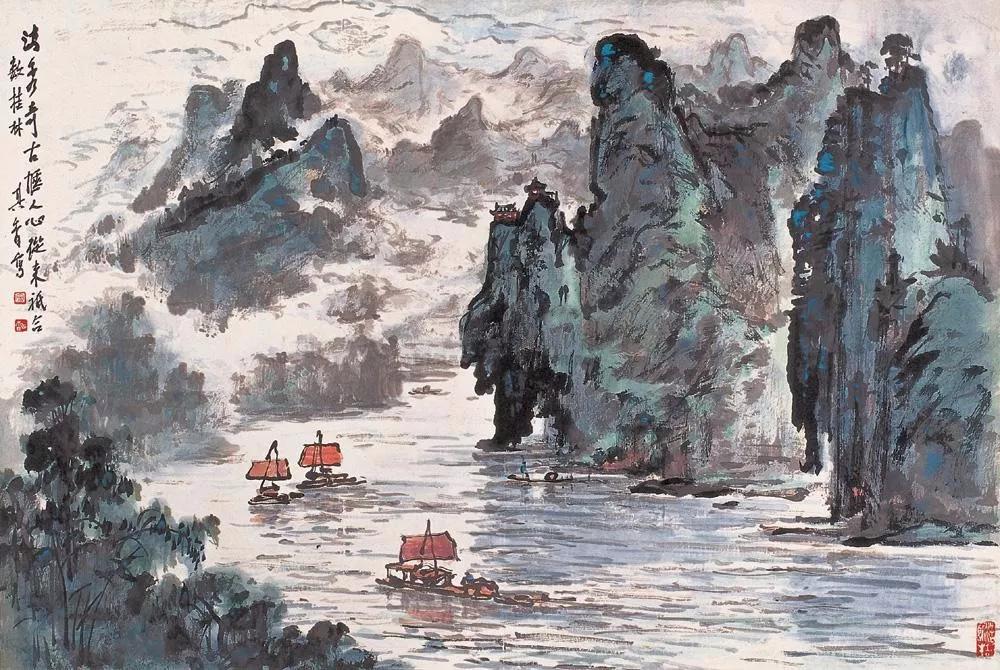 水墨画夜景欣赏,画夜景最好的中国画